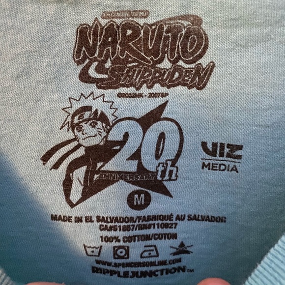 Naruto Shippuden 20th Anniversary T Shirt - Picture 3 of 3